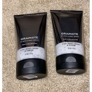 Graphite Men's 2-in-1 Body Wash & Scrub Bath‎ & Body Works 2x